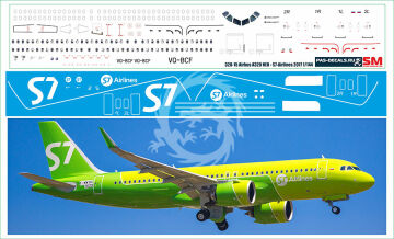 Airbus A320 NEO S7 - VQ-BCF decals 1/144 Pas-Decals