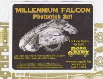 PGX180 Fine Molds Millennium Falcon Photoetch Set (1/72) Paragrafix
