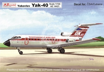 Yakovlev Jak-40 CSA  Cubana  AZ model AZ14421 skala 1/144