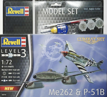 ZESTAW Me262 i P-51B Mustang Revell 63711 skala 1/72
