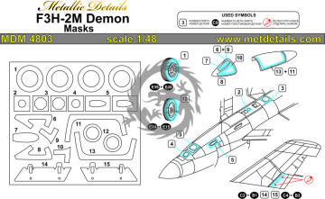 F3H-2M Demon Metallic Details MDM4803 skala 1/48
