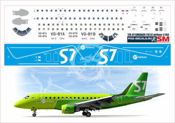 Embraer 170 S7 Airlines - VQ-BYB decals 1/144 Pas-Decals