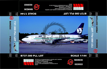 Boeing 737-300 LongBeach - Banzai 022022 skala 1/144