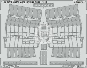 A6M3 Zero landing flaps for Eduard 481091 skala 1/48