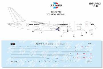 Boeing 787 napisy techniczne - Revaro RG-A042 1/144
