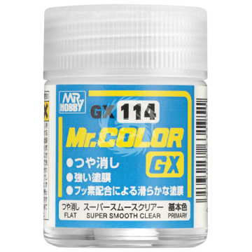  GX-114 Super Smooth Clear Flat (18 ml) Mr.Hobby-Gunze
