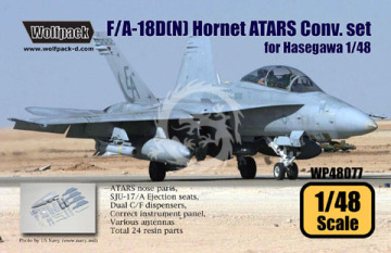 Zestaw konwersji F/A-18D(N) Hornet ATARS Conversion set (for Haswgawa 1/48), Wolfpack WP48077 skala 1/48