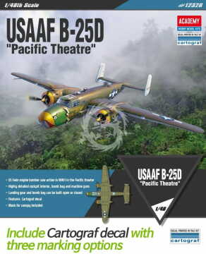 Model plastikowy North American B-25D Pacific Theatre Academy 12328 skala 1/48