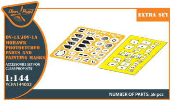 Zestaw częśći - OV-1 A/JOV-1A Mohawk PE parts and painting mask for CP kits Clear Prop CPA144002 skala 1/144