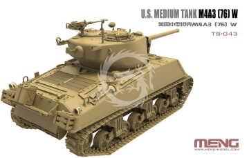U.S. Medium Tank M4A3 (76)W Sherman Meng Model  TS-043 skala 1/35 