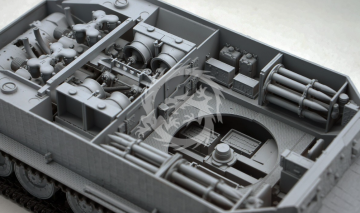 Sd.kfz.181 Panzerkampfwagen VI(P) w/Zimmerit Tiger P (003) (full interior kit) Amusing Hobby 35A051 skala 1/35