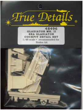 Gloster Gladiator Mk.II - Sea Gladiator cockpit detail set Roden True Details 48496 skala 1/48