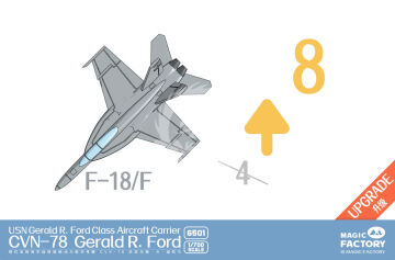 PRZEDSPRZEDAŻ - U.S. Navy Gerald R. Ford-class Aircraft Carrier- USS Gerald R. Ford CVN-78 Magic Factory 6501 skala 1/700