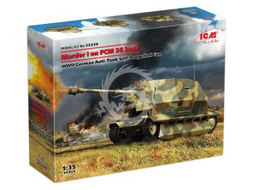  Marder I on FCM 36 base WWII German Anti-Tank Self-Propelled Gun ICM 35339 skala 1/35