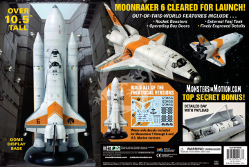 Model plastikowy 007 Moonraker Space Shuttle with Boosters, AMT 1208, skala 1/200