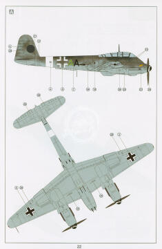 Model plastikowy Messerschmitt Me 410 B-2/U2/R4 Meng Model LS-004 skala 1/48