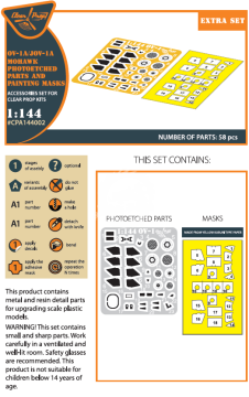 Zestaw częśći - OV-1 A/JOV-1A Mohawk PE parts and painting mask for CP kits Clear Prop CPA144002 skala 1/144