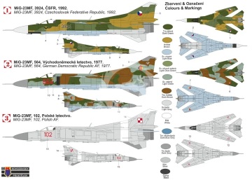 MiG-23MF „Warsaw Pact II.“  Kovozavody Prostejov KPM72308 skala 1/72