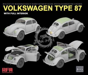 PREORDER- Volkswagen Type 87 w/full interior Rye Field Model RM-5113 skala 1/35