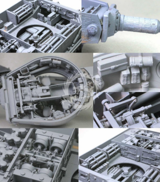 Sd.kfz.181 Panzerkampfwagen VI(P) w/Zimmerit Tiger P (003) (full interior kit) Amusing Hobby 35A051 skala 1/35