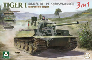 PRZEDSPRZEDAŻ - Tiger I Experimental Project Sd.Kfz. 181 Pz. Kpfw. VI. Ausf. E 3 in 1 Takom TAK2192  skala 1/35