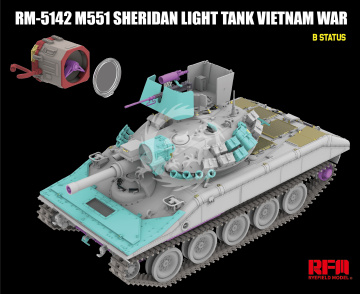 M551 Light Tank Sheridan Vietnam War - Rye Field Model  RM-5142 skala 1/35