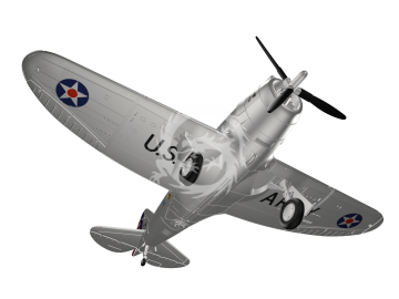 MDR14470 Metallic Details Model samolotu Republic P-43 Lancer w skali 1/144, drukowany w 3D