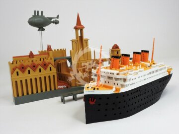 Model plastikowy TITANIC PORT SCENE & AIRSHIP, SUYATA SL002, bez skali