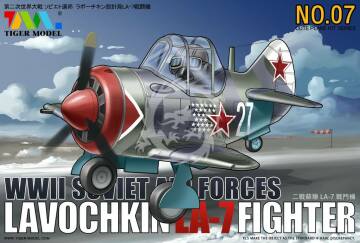 Model plastikowy WWII Soviet Air Forces Lavochkin La-7 Fighter Tiger Model TM-107 skala 1/Egg