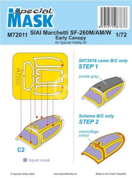 Maska do SIAI-Marchetti SF-260M/AM/W Mask Special Hobby M72011 skala 1/72