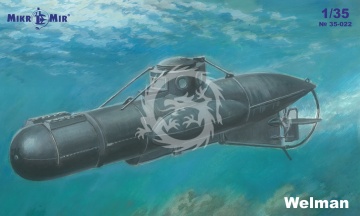 Welman W10 British WWII midget submarine MikroMir 35-022 skala 1/35