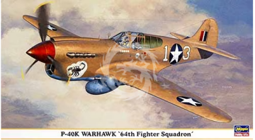 P-40K Warhawk '64th Fighter Squadron' Hasegawa 09753 skala 1/48