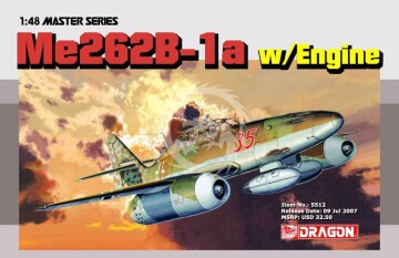 Me262B-1a w/Engine Dragon 5512 skala 1/48
