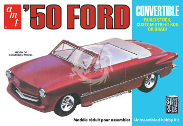 Build stock, custom street rod, or drag! '50 Ford Convertible -  AMT 1413 skala 1/25