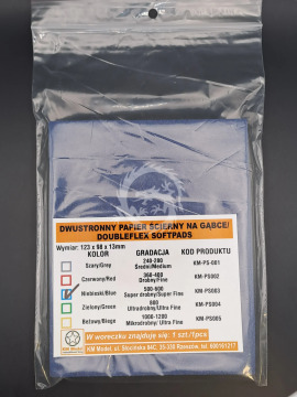 DWUSTRONNY PAPIER ŚCIERNY NA GĄBCE - GRADACJA 500-600 - KM-PS-003