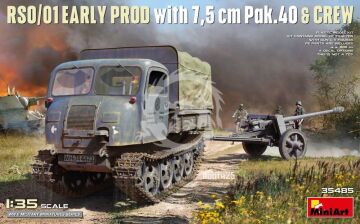PRZEDSPRZEDAZ -  RSO/01 Early Prod. with 7,5 cm Pak.40 & Crew - MiniArt 35485 skala 1/35