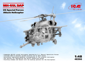 NA ZAMÓWIENIE - MH-60L DAP, US Special Forces Attack Helicopter - ICM 48366 skala 1:48