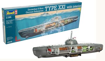 U Boat typ XXI with interior Revell 05078 skala 1/144