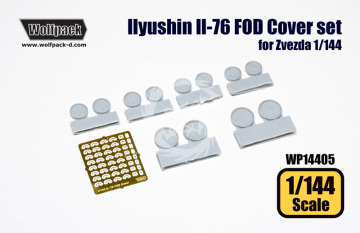 Zestaw dodatków Ilyushin Il-76 FOD Cover set (for Zvezda 1/144), Wolfpack WP14405, skala 1/144