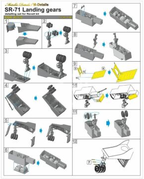 SR-71 Blackbird. Landing gears-Revell MDR48138 skala 1/48