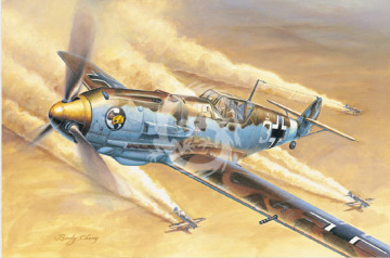 German IIWW fighter Messerschmitt Bf 109E-4/Trop Trumpeter 02290 skala 1/32