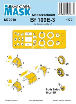 Maska do Messerschmitt Bf 109E-1/3 Mask Special Hobby M72010 skala 1/72