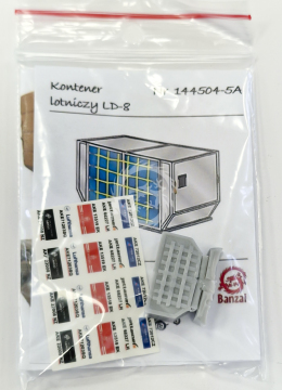 Kontener lotniczy LD-8 + siatka transportowa - Banzai 144504-5A skala 1/144