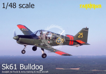 PRZEDSPRZEDAZ - Sk61 SA Bulldog Swedish Air Force trainer and recce A/C - Tarangus TA4805 skala 1/48