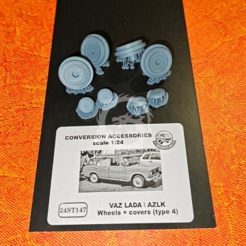 VAZ LADA / AZLK wheels + covers (type4) - Start43 St147 skala 1/24