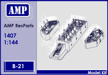 Bomb Bay and chassis niches for B-21, Resin parts - AMP 1407 skala 1/144 