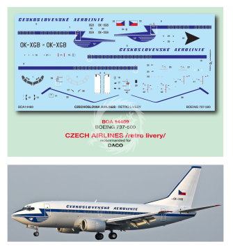 Boeing 737-55S - Czech Czechoslovak Airlines OK-XGB - decal BOA 14469
