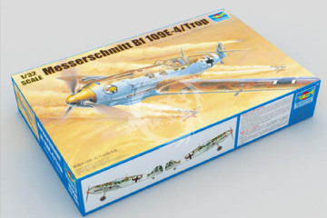 German IIWW fighter Messerschmitt Bf 109E-4/Trop Trumpeter 02290 skala 1/32