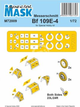 Maski do Messerschmitt Bf 109E-4/7 Mask Special Hobby M72009 skala 1/72