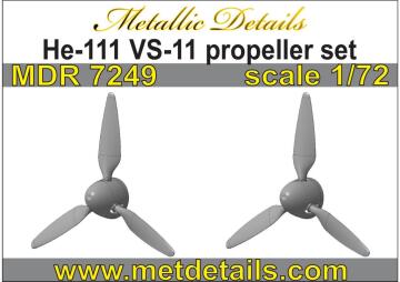 He 111 VS-11 propeller set Metallic Details MDR7249 skala 1/72